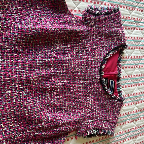 J. Crew Size 6 Pink Tweed Sheath Dress - Picture 5 of 8